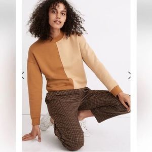 Re)sourced Cotton Studio Mockneck Sweatshirt in Colorblock